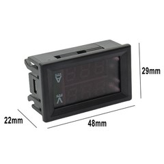 Tester Voltmeter Ammeter Shunt Volt 10/50/100A Dual Digital Gauge Meter