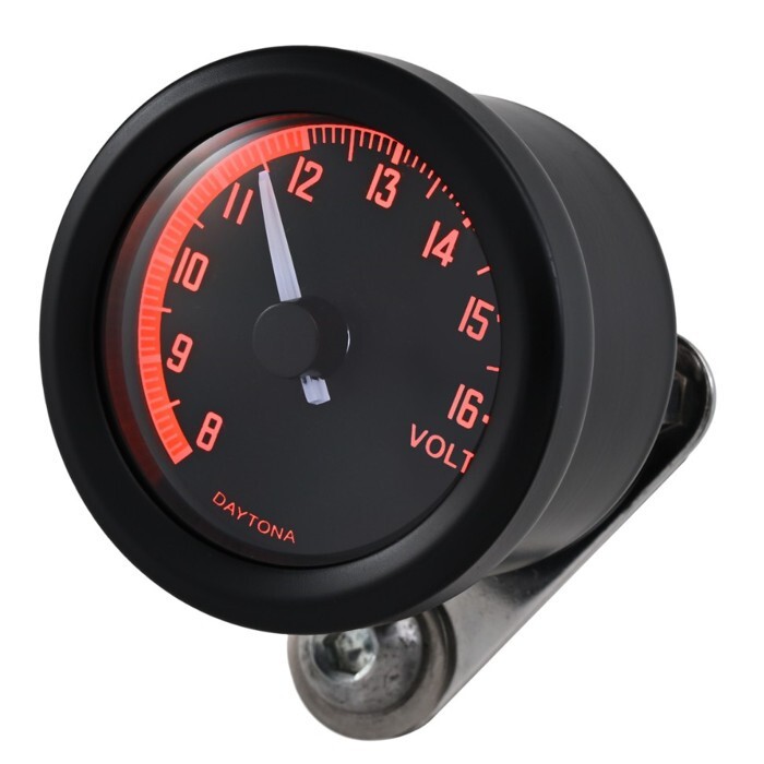 Voltmeter “Velona” Analog | schwarz | Ø 48mm | 8,0 – 16,0V