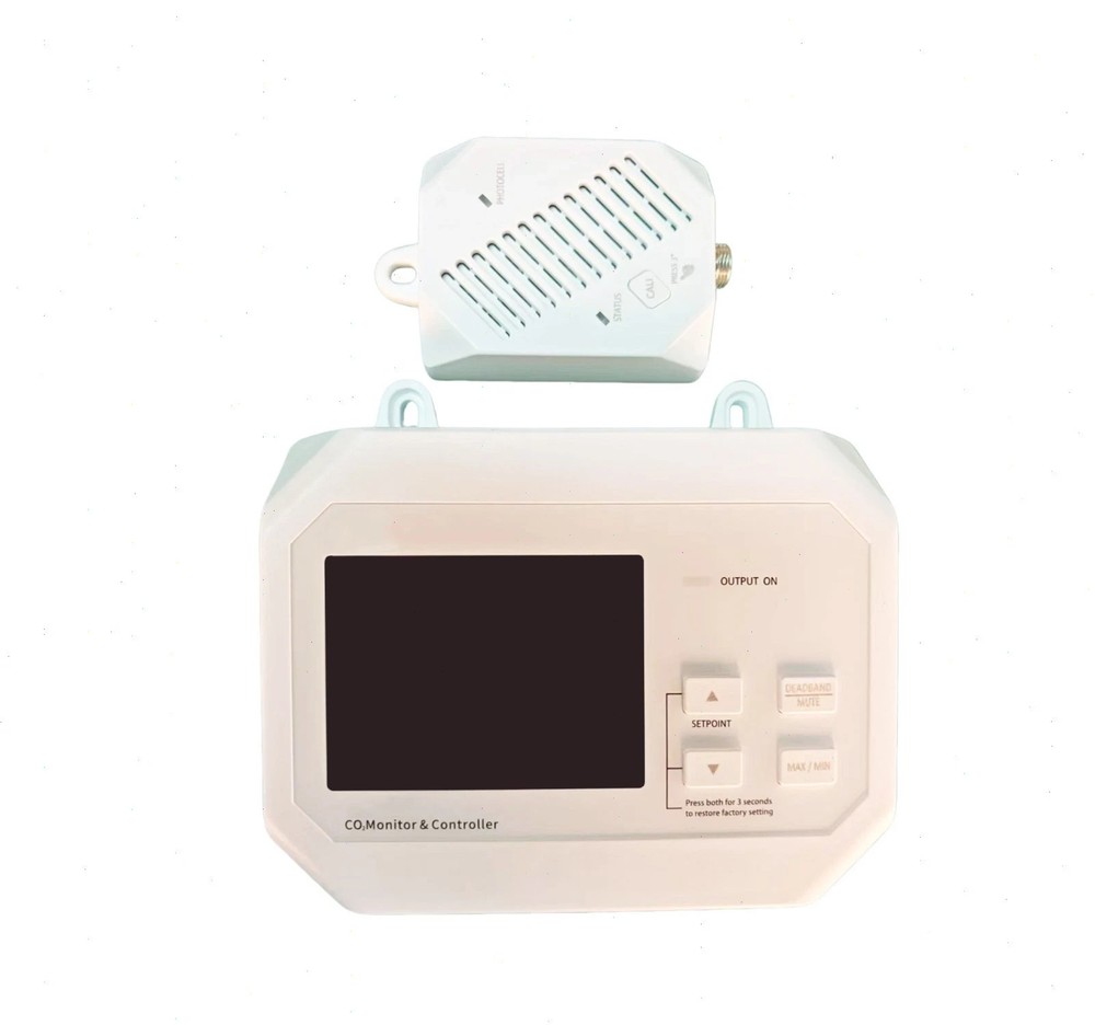 CO2 Controller for Grow Rooms with Range 0-9999ppm Repeatability 10ppm