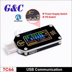 TC66/TC66C Type-C PD Trigger Voltmeter Ammeter Voltage Current Meter USB Tester