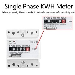 Energy Meter, DDM75S Single Phase 4P Din Rail Energy Meter Electric Meter, P