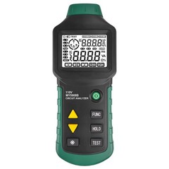 Digital Circuit Analyzer True RMS AC Voltage RCD GFCI, Drop Green