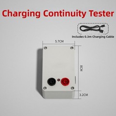 Continuity Tester Audible Visual Alarm Indicator Light Built-in 9V Battery
