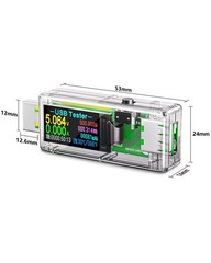 USB 3.0 Tester, Eversame IPS Color Display Digital Multimeter Voltmeter Current