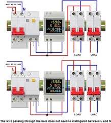 Single-phase electricity meter DIN rail-mounted power consumption monitor