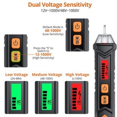 Non-contact AC Voltage Tester Pen Power Outlet Socket Tester Set with Battery