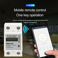 Single Phase Din Rail WIFI Smart Energy Meter Power Meter timer 90-250V 50/60Hz