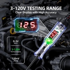 MXCOIRTP Automotive Test Light with 3-120V LED DC Digital Voltage Display, Ci…