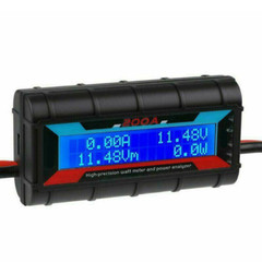 200A LCD Digital High-precise Amp Watt Meter RC Battery Solar Power Analysers x1