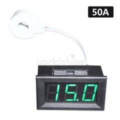 DC120V 50A 100A 200A 400A Digital Voltmeter Ammeter Charge Discharge Hall Sensor