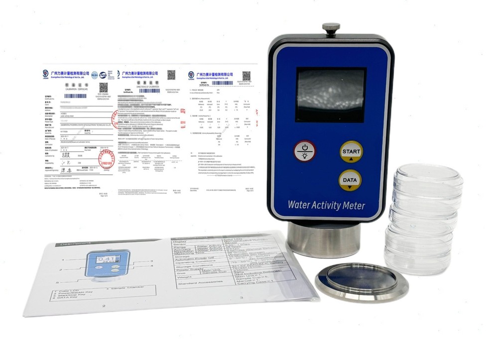 Laboratory Water Activity Meter with Range 0.00~1.00aw Calibration Certificate