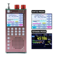ESP138 All Band Aviation Receiver For ESP32 SI4732 TEF6686 Dual System for fm