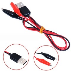For Alligator Clip USB Power Cord 60CM for Voltage and Current Testing