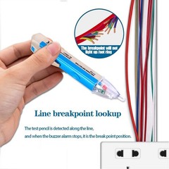 Non-Contact Voltage with LED Flashlight, Buzzer Alarm, AC Voltage Detector Pen,