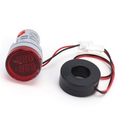 Current Signal Indicator Universal 2‑Display Round Lamp Light 60~500V AC AD
