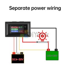 DC 4-30V 10A 0.96″ 9 in 1 Voltage Current Power Meter Power Impedance Capacity