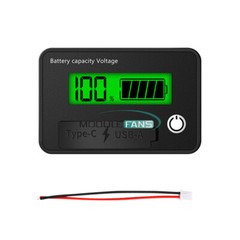 Battery Capacity Indicator DC 8~30V Voltmeter Battery Level Indicator USB+Type-C