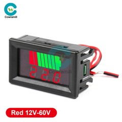 12V-60V Car Marine Motorcycle LED Digital Voltmeter Voltage Meter Battery Gauge