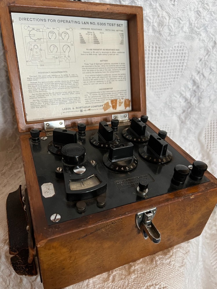 LEEDS & NORTHRUP CO. 5305 Test Set Resistance Measurements GALVANOMETER