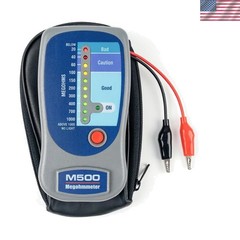 M500 Megohmmeter Insulation Tester, HVAC Compressor & ECM Motor Tester Blue