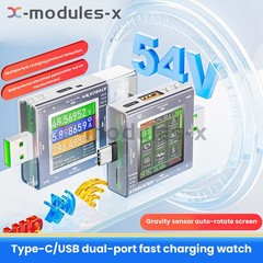 DC0-50V 6.5A Digital Voltage Current Power Meter Phone Charger Tester Type-C+USB