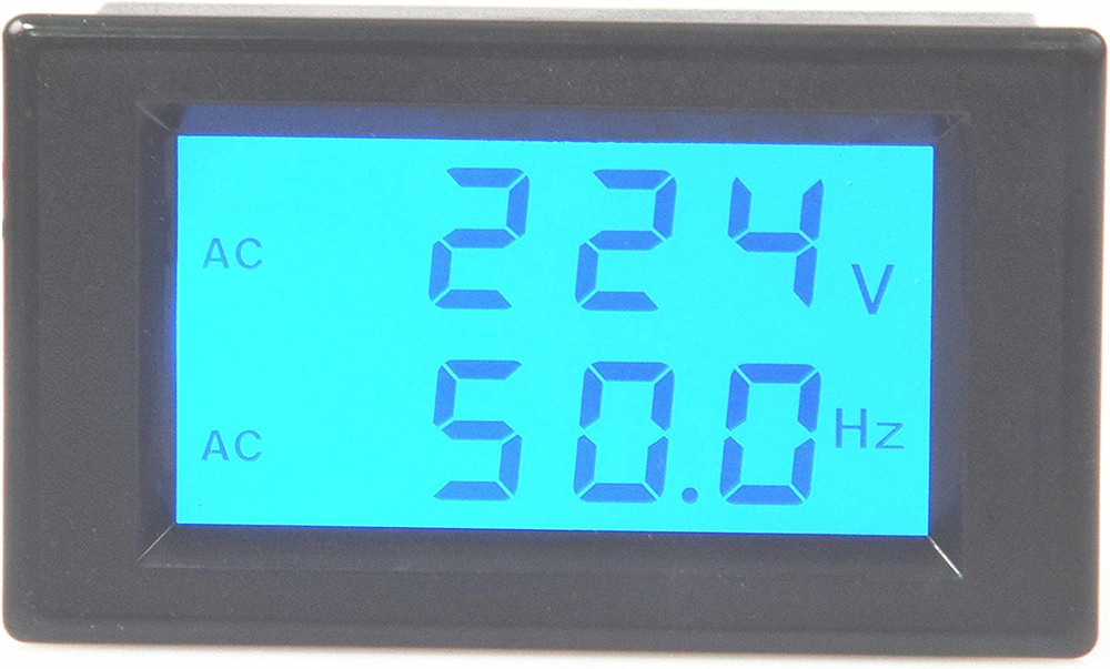 2024 Digital AC Voltmeter AC80-300V Frequency Counter 45.0-65.0HZ LCD Display