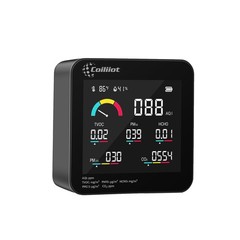 Indoor Air Quality Monitor – CO2, VOC, PM2.5 & Humidity Sensor for Home Office