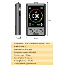 Air Quality Tester Compact with Stand CO Detection Device for RV Indoor Home