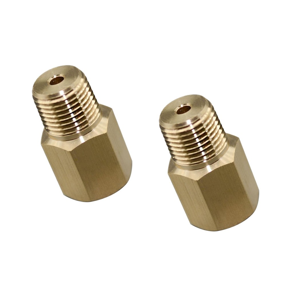Zeiboat 2PCS 1/8 BSPT Male to 1/8-27 NPT Female, Thread Adapter for brass