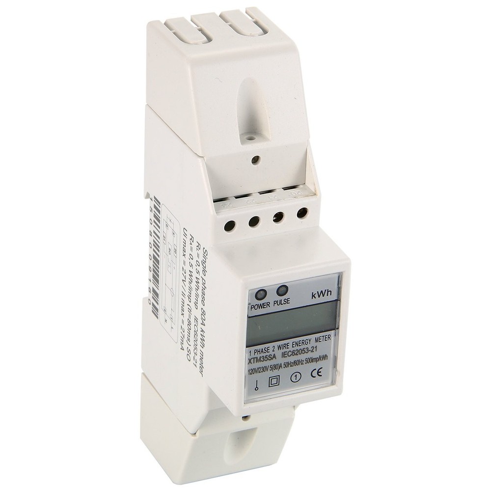 BAYM® 580 A 120V 60HZ Single Phase Din Rail KWH Watt Hour Din-Rail Energy Met…