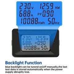 AC 110-250V 100A Digital Multimeter Functional Power Monitor Voltage Current …
