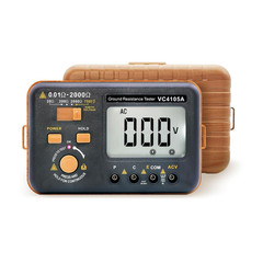 VC4105A Earth Resistance Tester Digital Grounding Resistance Meter 20/200/2000Ω
