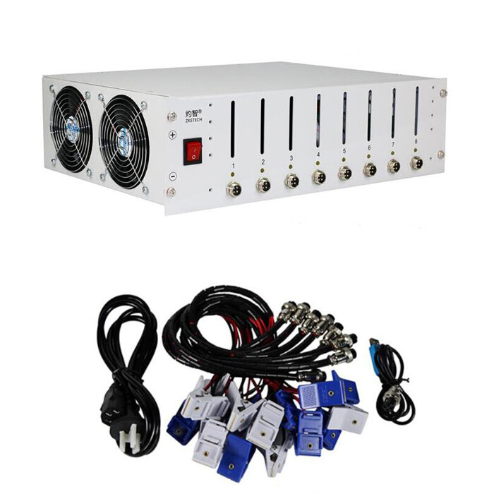 EBC-X 8-Channels 18650 lithium Battery Capacity Tester Charge & Discharge 10A