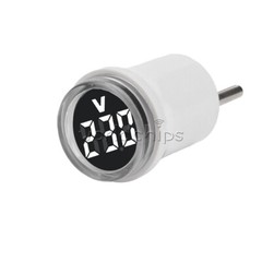 AC 220V 30mm Round LED Digital Voltmeter Indicator Voltage Gauge Meter 50~500V