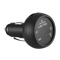 Voltmeter 3 In 1 1 Pc Accessories Black Cigarettes Lighters LED Digital