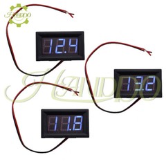 3PCS DC 4.5-30V Blue LED 3Digital Display Voltage Meter Voltmeter Panel