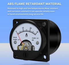 Ammeter Marine DC AC Circular Analog Current Panel Meter 1A-50A Direct Connect