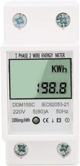 5-80A DDM15SC LCD Digital Single Phase Din Rail Electronic Energy KWh Meter