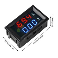 10PCS DC100 V10A Voltmeter Ammeter Blue & Red LED Amp Dual Digital Meter Gauge