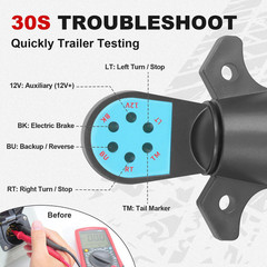 7 Pin ABS Plastic Tester with LED Indicator for Trailer Signal Diagnosis