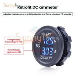 Digital Voltmeter Ammeter Volt Current Panel Meter for 12-24V Car Truck