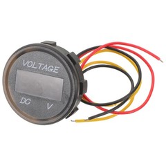 Vehicle Voltage Display Meter Waterproof Round Panel Gauges 0-100v Dc Digital