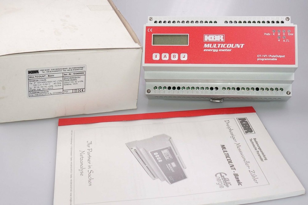 KBR Multicount Basic – Three Phase Transducer Meter, Energy Meter NEW