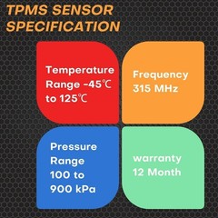 Pre-Programmed Tire Pressure Monitoring Sensor Compatible with Select Toyota …