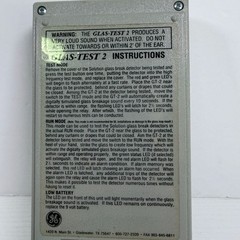 Vintage GE Glas-Test 2 Glass Break Detector Tester With Speaker Compact