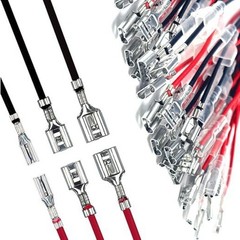 Spring Loaded Speaker Wire Connectors 2.8mm 4.8mm 6.3mm 30 pcs ABS Copper