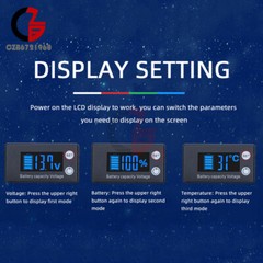 LiFePO4 Battery Capacity Tester Indicator Voltmeter Li-ion Lead-acid DC 7-70V