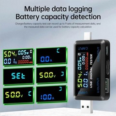 Maintenance USB C Voltmeter Current Meter Multi Function Button Power Monitor