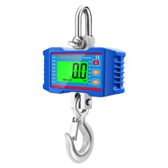 Portable hook crane scale 1000kg large backlit LCD energy saving two AA