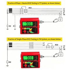 RCD Tester Safety Testing Instrument for Power Socket Fuses
